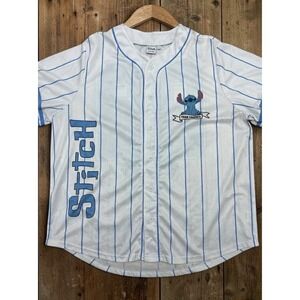 DISNEY PARKS Baseball Jersey Shirt Men's SIZE 2X Lilo & Stitch "Team Trouble"